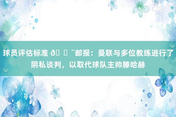 球员评估标准 🚨邮报：曼联与多位教练进行了阴私谈判，以取代球队主帅滕哈赫