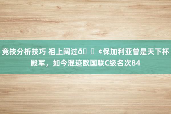 竞技分析技巧 祖上阔过😢保加利亚曾是天下杯殿军，如今混迹欧国联C级名次84