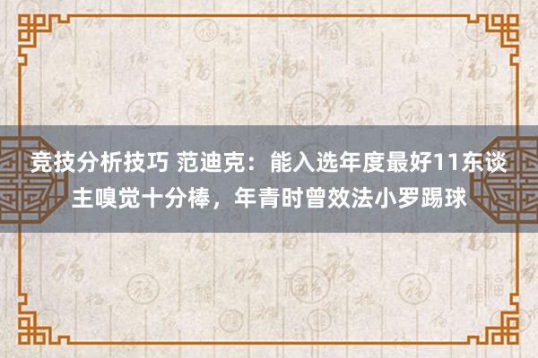 竞技分析技巧 范迪克：能入选年度最好11东谈主嗅觉十分棒，年青时曾效法小罗踢球