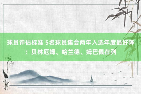 球员评估标准 5名球员集会两年入选年度最好阵：贝林厄姆、哈兰德、姆巴佩在列