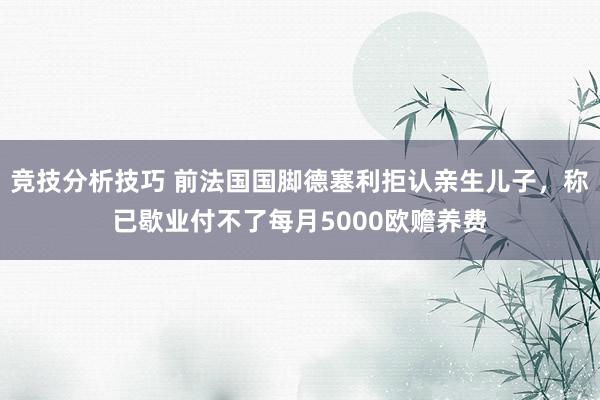 竞技分析技巧 前法国国脚德塞利拒认亲生儿子，称已歇业付不了每月5000欧赡养费