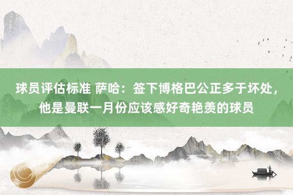 球员评估标准 萨哈：签下博格巴公正多于坏处，他是曼联一月份应该感好奇艳羡的球员