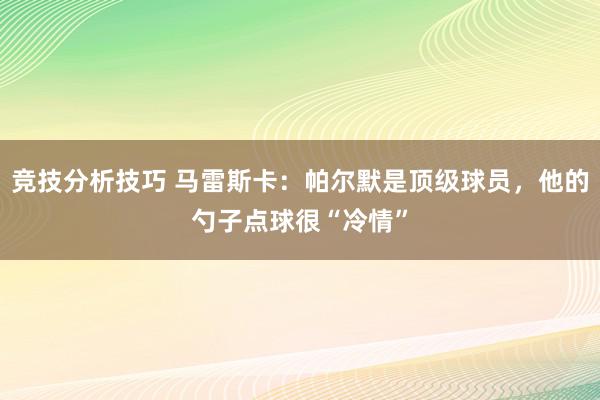 竞技分析技巧 马雷斯卡：帕尔默是顶级球员，他的勺子点球很“冷情”