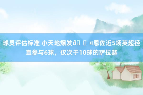 球员评估标准 小天地爆发😤恩佐近5场英超径直参与6球，仅次于10球的萨拉赫